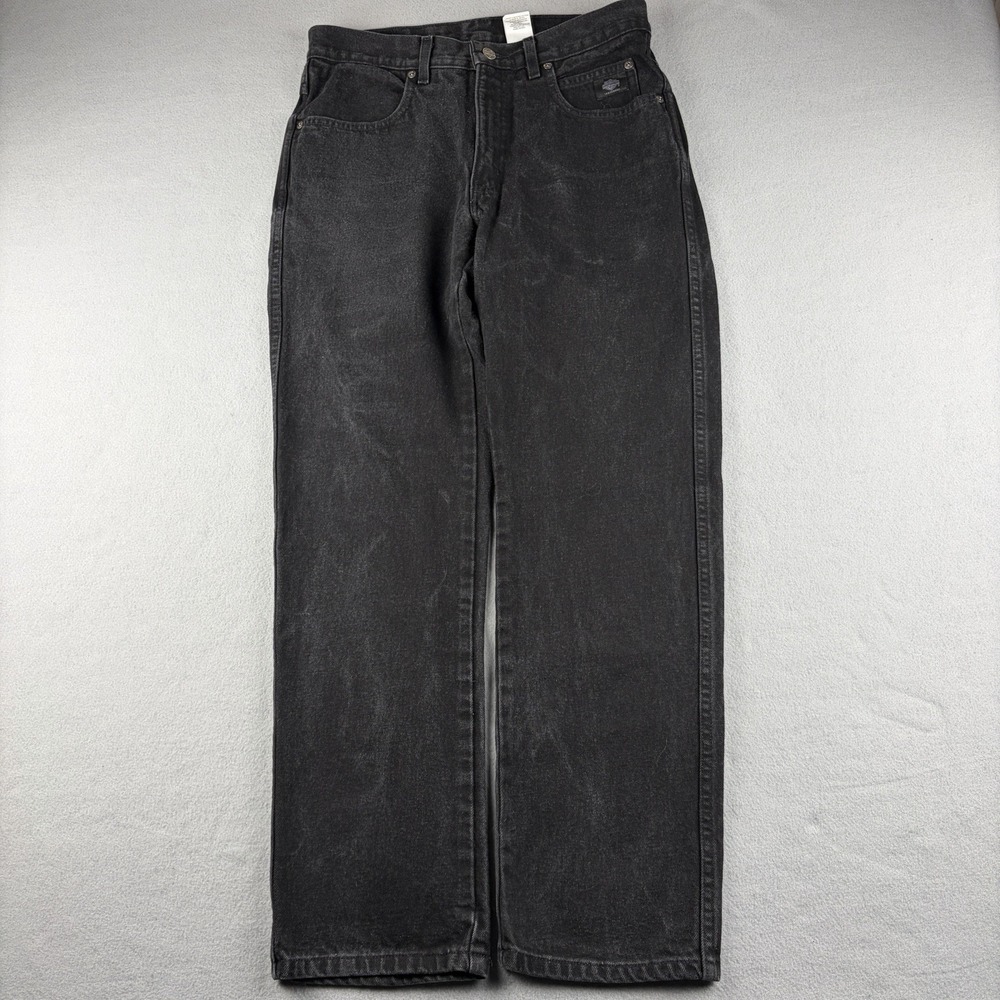 Vintage 2002 Harley Davidson Black Jeans Men's 32x30 Traditional Fit Denim